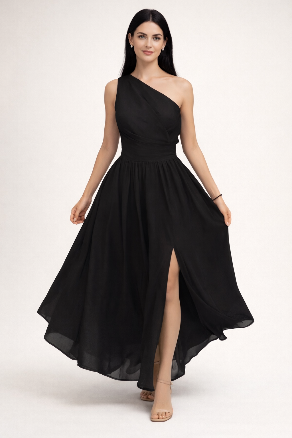 Black slit Dress
