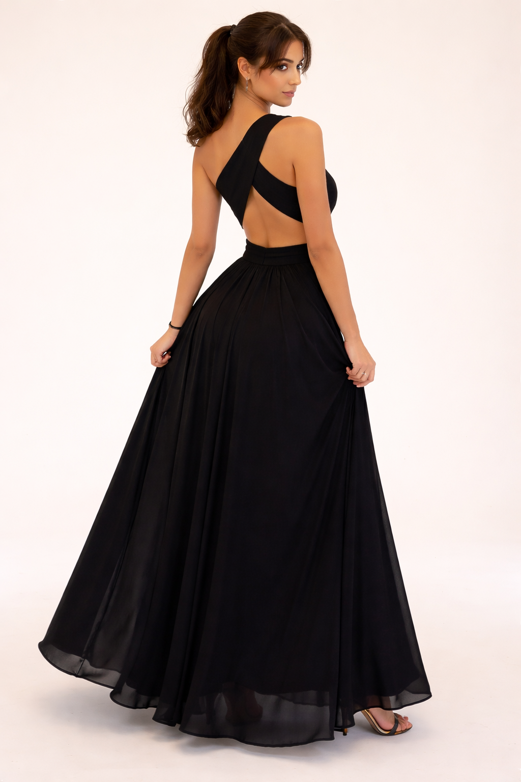 Black slit Dress