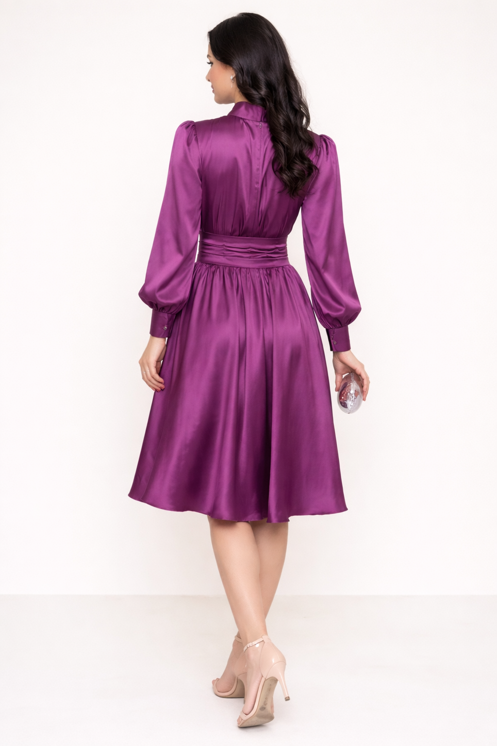 Wine Whisper Satin Midi